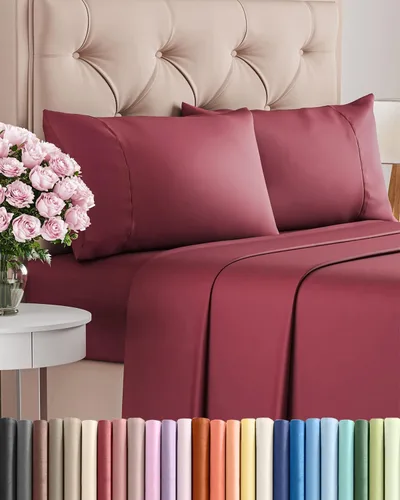 Miniatura 136 de Juego de sábanas Queen de 6 piezas, sábanas tamaño Queen, ropa de cama suave de lujo de hotel, refrescante, cómoda y transpirable, 1 encimera, 1 26