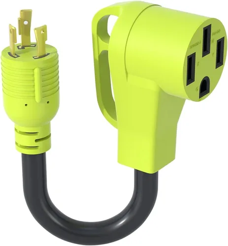 Miniatura 17 de Adaptador de interruptor de transferencia de generador AOWEITOUR NEMA L5-30P enchufe macho a L14-30R hembra, enchufe de bloqueo giratorio de 30