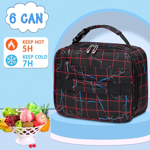 Miniatura 4 de Lonchera con aislamiento térmico para niños de 3, 4, 5, 6, 7, 8, 9, 10, 11, 12, para el regreso a la escuela, reutilizable, congelable, pequeña