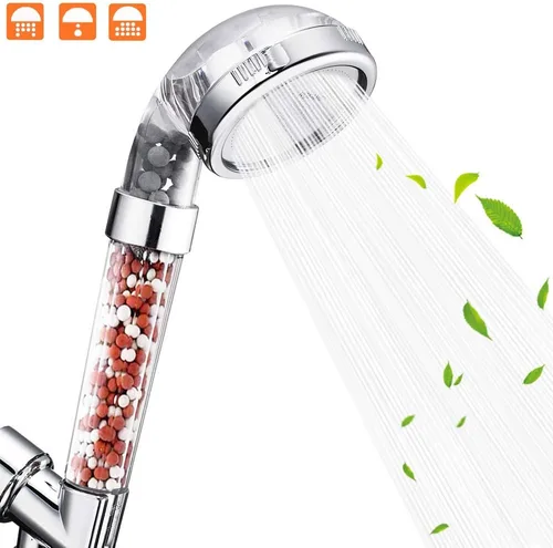 Miniatura 5 de Nosame® Cabezal de ducha con manguera, filtro de filtración de alta presión, ahorro de agua, 3 modos de función, rociador, cabezales de ducha