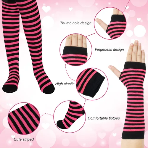 Miniatura 3 de Juego de 4 pares de calcetines largos a rayas para mujer