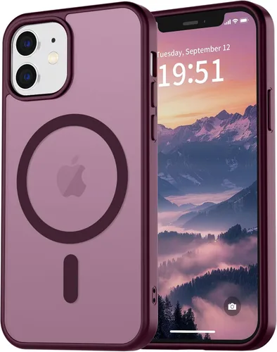 Miniatura 68 de vnnink para iPhone 12 y iPhone 12 Pro, funda de teléfono celular translúcida con protección contra caídas de grado militar, mate magnética