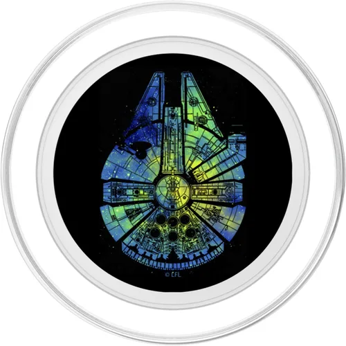 Miniatura 2 de Star Wars Millennium Falcon Tie Dye Galaxy Fill PopSockets PopGrip: agarre intercambiable para teléfonos y tabletas PopSockets MagSafe PopGrip