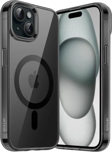 Miniatura 22 de JETech Funda magnética para iPhone 15 de 6.1 pulgadas, compatible con MagSafe, carga inalámbrica, a prueba de golpes, con parte trasera transparente