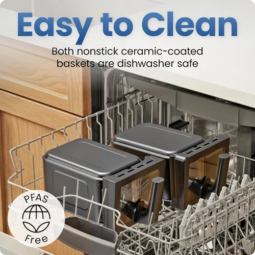 Miniatura 9 de Chefman Freidora de aire – Freidora de aire compacta de 4 cuartos de galón para comidas rápidas y fáciles, cuenta con tecnología Hi-Fry para una