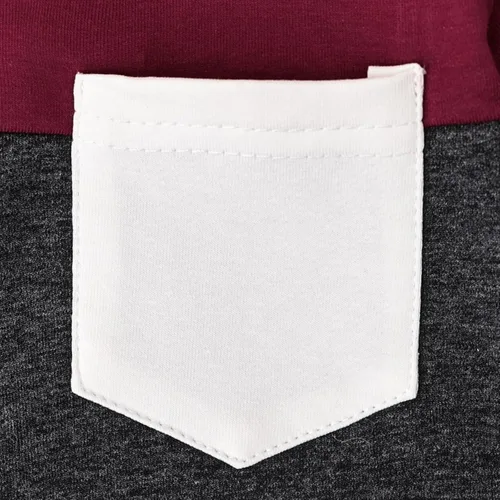 Miniatura 32 de Ropa de otoño e invierno para bebé, trajes de niño pequeño, sudadera de manga larga, sudadera de retazos y pantalones, 2 piezas, 12 meses a 5 años