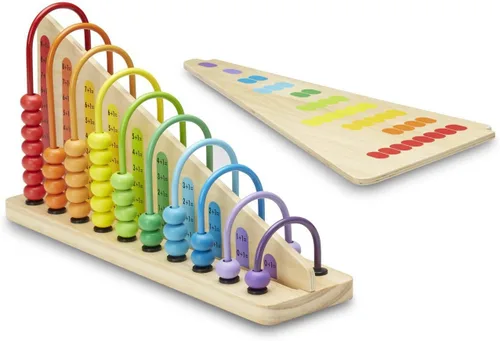 Miniatura 2 de Melissa & Doug Añadir y restar Abacus Bundle con 1 tema Compatible M&D Scratch Fun Mini Pad (09272)