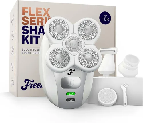 Freebird FlexSeries Maquinilla de Afeitar Eléctrica para Mujeres - Piernas Suaves como Seda, Vello Corporal y Afeitadora Púbica - para Área Privada,