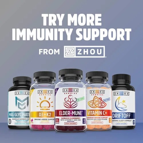 Miniatura 5 de Zhou Zinc Defender - Suplementos de zinc para hombres y mujeres, 30 mg por porción para la salud inmunológica y apoyo mineral, apoyo de vitamina B6