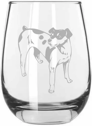 Miniatura 359 de Sakhalin Husky Dog - Copa de vino grabada personalizada de 15.25 onzas sin tallo