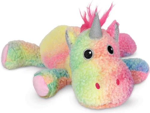 Miniatura 2 de iscream Rainbow Friends - Peluche de peluche de 10.5 pulgadas con purpurina y teñido anudado, unicornio acogedor con parte inferior pesada