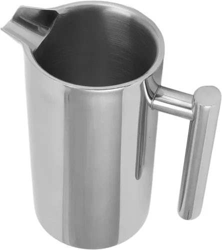 Miniatura 8 de Prensa de café aislada de acero inoxidable con pantallas, cafetera de prensa francesa, apta para lavavajillas, tetera de doble pared hecha a mano