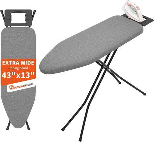 Miniatura 9 de Tabla de planchar pequeña de mesa con colgador para ropa y cubierta y almohadilla resistentes al calor, 24"x14.5" tabla de planchar compacta