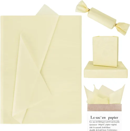 Miniatura 10 de Whaline 100 hojas de papel de seda bronceado del desierto, color pastel, papel de regalo de color sólido, papel decorativo para manualidades, Desert