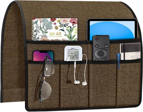 Miniatura 7 de Joywell Organizador de Sillón Reclinable con 6 Bolsillos Caddy de Sillón Soporte de Control Remoto para Sofá Reposabrazos Organizador Antideslizante