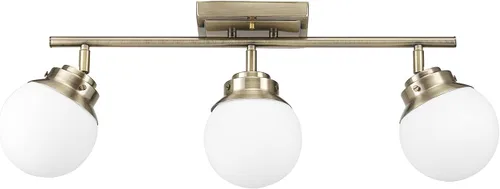Miniatura 10 de Globe Electric 64000004 Iluminación de pista de 3 luces de 22 pulgadas, latón mate, tonos negros mate, iluminación para cocina, baño, dormitorio