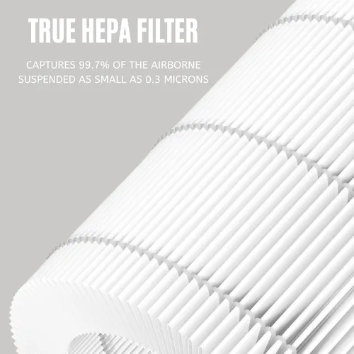 Miniatura 3 de Nispira Filtro de repuesto True HEPA compatible con el purificador de aire KOIOS MOOKA EPI810. Eliminador de olores. Filtración de 3 etapas. 1