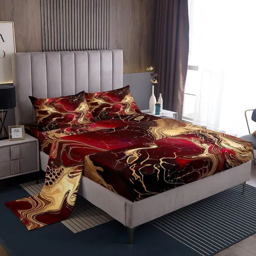 Miniatura 13 de Juego de ropa de cama de oso tamaño individual con diseño de osos y ramas de árbol genealógico, sábana bajera ajustable con diseño de árboles