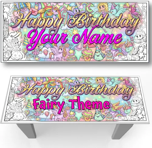 Miniatura 19 de Young N Refined Página de colorear personalizada para fiesta de cumpleaños con nombre personalizado (72 x 30 pulgadas)