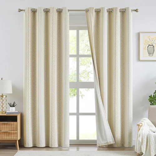 Miniatura 18 de Melodieux Cortinas bohemias 80% opacas de 63 pulgadas de largo para dormitorio, sala de estar, oscurecimiento de sala de estar, cortinas