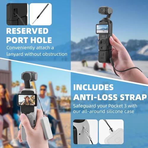 Miniatura 3 de BRDRC Xtra Muse - Funda de silicona para bolsillo 3, protector de lente, resistente a los arañazos, compatible con accesorios DJI OSMO Pocket 3/Xtra