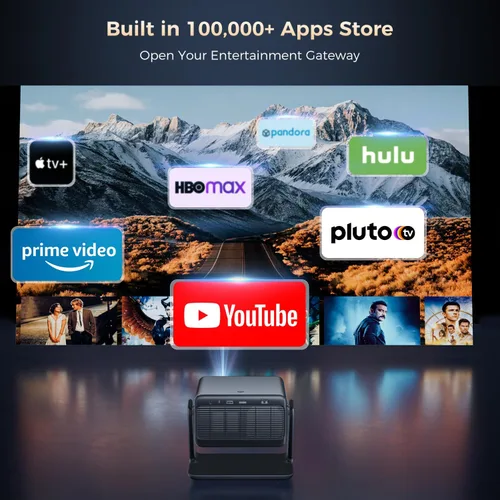 Miniatura 3 de GooDee Proyector de video con WiFi y Bluetooth, proyector portátil inteligente compatible con Netflix/Dolby Audio/Auto Focus y Keystone