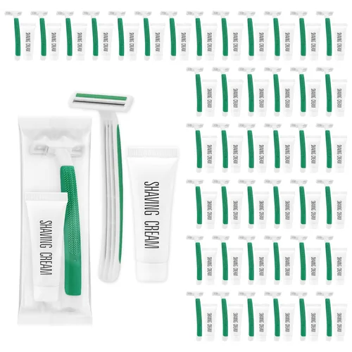 Maquinillas de afeitar desechables a granel, maquinillas de afeitar verdes envueltas individualmente a granel, maquinillas de afeitar de doble hoja