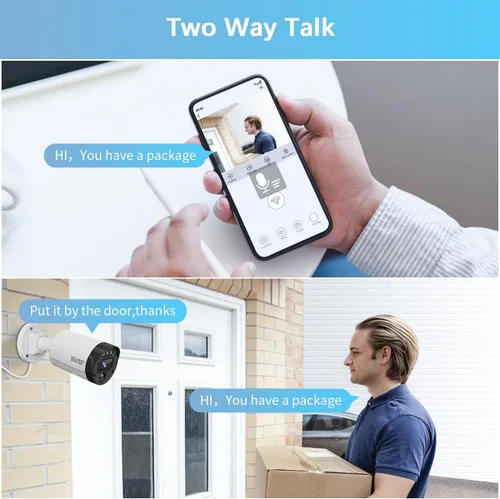 Miniatura 2 de Almacenamiento de 90 días y audio de 2 vías: sistema de cámara de seguridad con cable para exteriores, sistemas de cámara de seguridad con cable