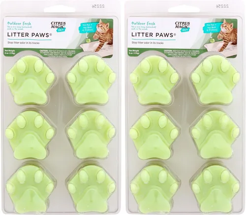 Miniatura 10 de Citrus Magic Eliminador de Olores para Mascotas Litter Paws, Brisa Oceánica, Paquete de 6