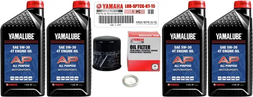 YAMAHA Sport II Kit de cambio de aceite para motocicleta AP SAE 10W40 2007-2013 YZF-R1 / 2006-2013 YZF-R6 LUB-SPTCG-KT-15