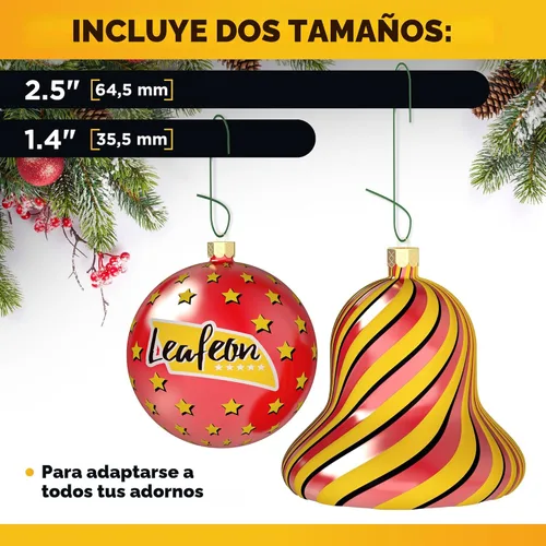 Miniatura 3 de Leafeon Paquete de 150 ganchos para adornos de Navidad, ganchos esenciales para adornos de Navidad, ganchos perfectos para decoración de árboles