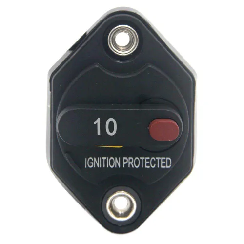 Miniatura 2 de ZOOKOTO Inversor de fusible de 10 A con botón de reinicio manual para auto, camión, caravana, remolque marino, impermeable, 12 V-32 V CC, 10 amperios