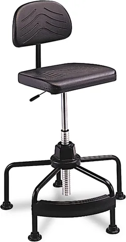 Safco Master 5117 - Silla de trabajo industrial económica con respaldo alto, color negro