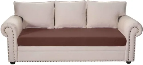 Miniatura 40 de MBROS Funda de cojín elástica para sofá de 2 cojines, protector de muebles de 1 pieza, funda de cojín para sofá, funda de cojín, color negro