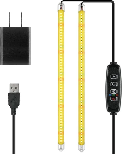 Miniatura 17 de iPower Luz LED de crecimiento con espectro completo para plantas de interior, cuello de cisne ajustable, 5 niveles regulables, 3 modos de Blanco