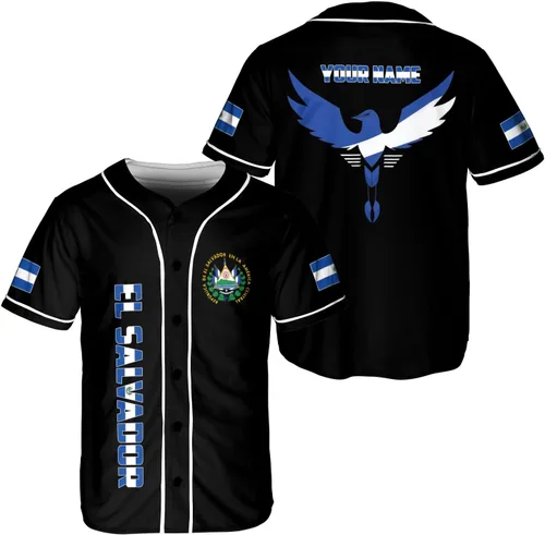 Miniatura 5 de Parvii Camiseta de béisbol personalizada de El Salvador Orgulloso, camiseta de El Salvador, camiseta de El Salvador, Jersey de El Salvador