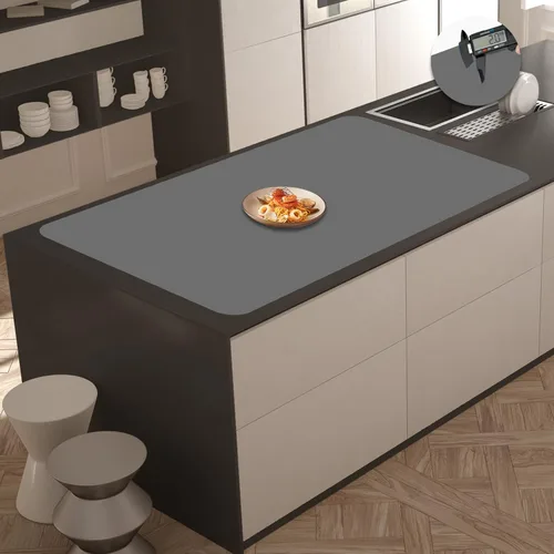 Miniatura 28 de Tapete de silicona súper grande, 120 x 24 pulgadas, tapete de silicona para encimera de cocina, tapete antideslizante resistente al calor, tapete