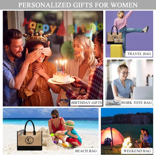 Miniatura 46 de BeeGreen Bolsa personalizada para mujeres, mamá, profesora, amigas, hermana, bolsas de regalo con bolsa de Comestic