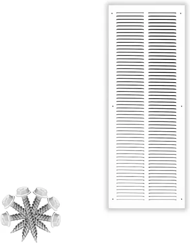 Miniatura 79 de HVAC Premium 30' x 10' [Abertura de conducto] Rejilla de aire de retorno de acero estampado plano - Pared lateral y techo - Cubierta de conducto