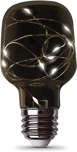 Miniatura 9 de Feit Electric FY/G25/SW/CR/LED 1W Bombilla LED G25 de Vidrio de Grieta de Hadas Mágica Decorativa, 12.4 cm x 7.9 cm, Luz Blanca Suave de 2700K