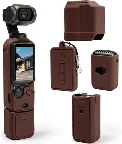 Miniatura 20 de Funda protectora para cámara DJI Osmo Pocket 3/Xtra Muse, funda de silicona suave con protección de pantalla y micrófono, ligera, antiarañazos