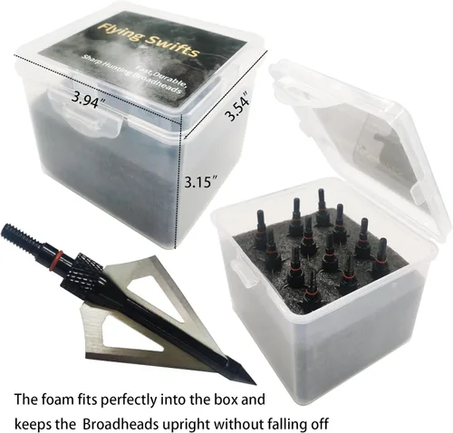 Miniatura 6 de Cabezas de caza con 3 cuchillas para tiro con arco, 100 o 125, grano, 12 unidades, puntas de flecha atornilladas, compatibles con arcos