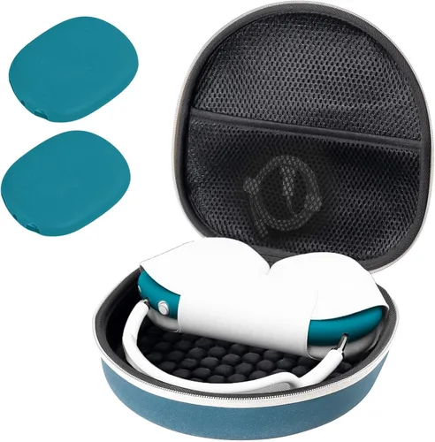 Miniatura 12 de ProCase Estuche Rígido para AirPods Max, Estuche de Viaje Portátil para Auriculares con Cubierta de Silicona para Almohadillas y Bolsillo de Malla