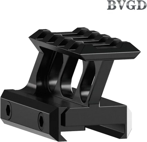 Miniatura 6 de Soporte elevador Picatinny de 4 ranuras de 1 pulgada de alto perfil de 45 grados en ángulo hacia adelante que se extiende para mira micro refleja