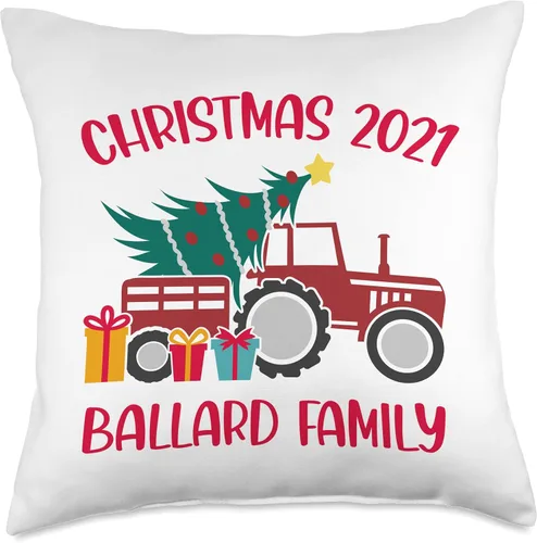 Miniatura 4 de Almohada de Navidad 2021 Ballard Family Matching Name Tractor Farm