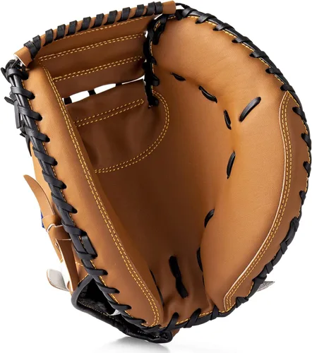Miniatura 8 de Gracfulcub Guante de Receptor de Béisbol, Lanzamiento con Mano Derecha, Manopla de Receptor de Béisbol y Softbol para Niños, Jóvenes y Adultos Negro