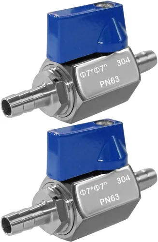 Miniatura 12 de Beduan Válvula de Bola con Púa de 3/8" de Acero Inoxidable 304 Mini Válvula de Cierre para Manguera de Diámetro Interno 3/8" Agua Gas Combustible