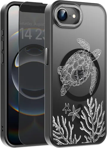 Miniatura 16 de Goodon Funda para iPhone 17 Pro con protector de pantalla de privacidad, compatible con Magsafe, a prueba de golpes, translúcida mate, bonita funda