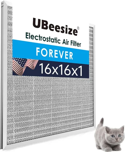 Miniatura 41 de UBeesize 20x25x1 Filtro de aire electrostático reutilizable para HVAC y aire acondicionado, filtro para estufa, MERV 8, lavable, dura toda la vida