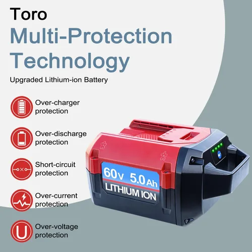 Miniatura 3 de DTK Reemplazo de batería para batería Toro 60V 5Ah 60V Batería